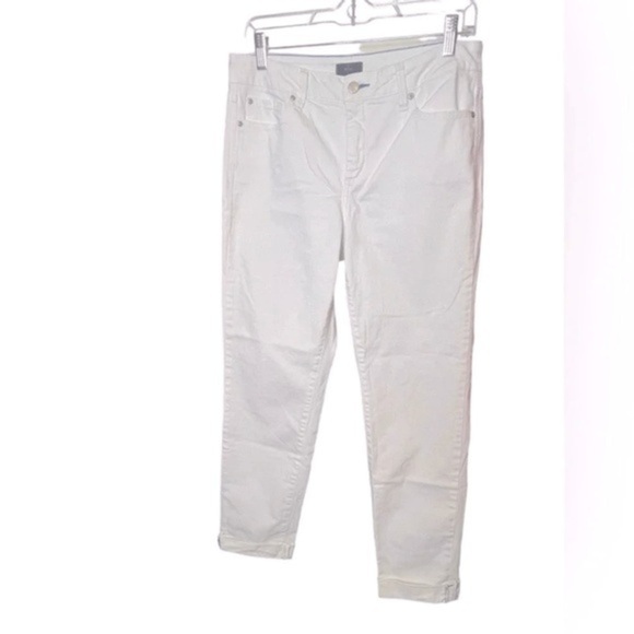 NYDJ White Ankle Embroidered Women’s Jeans Lift & Tuck Technology‎ Size 6 - Picture 1 of 13